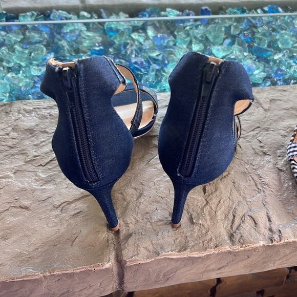 Nine West Dark Blue Ankle Strap Heels - Picture 5 of 5